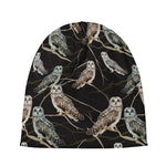 Night Owl Pattern Print Beanie