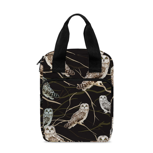 Night Owl Pattern Print Bible Tote Bag