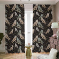 Night Owl Pattern Print Dimout Pencil Pleat Curtains