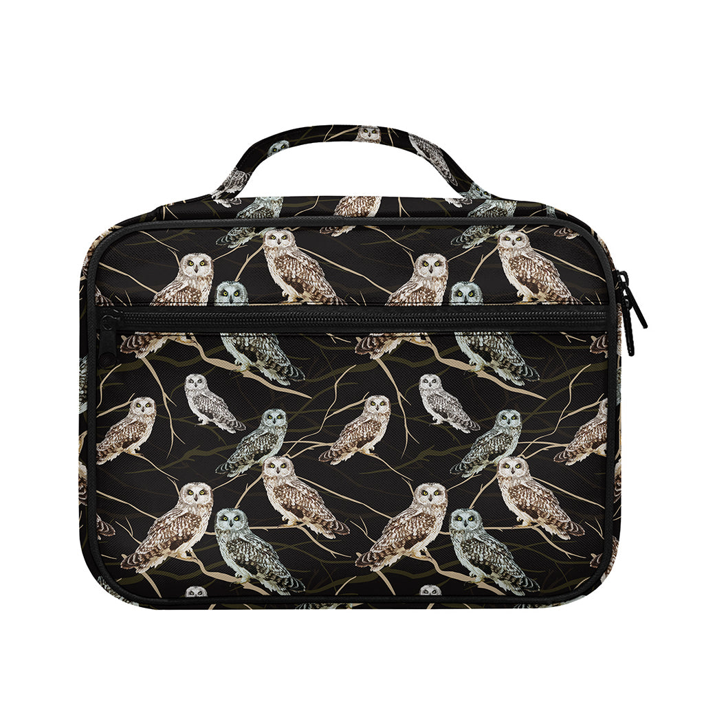 Night Owl Pattern Print Briefcase Bible Bag