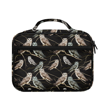 Night Owl Pattern Print Briefcase Bible Bag