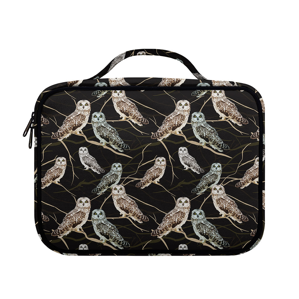 Night Owl Pattern Print Briefcase Bible Bag