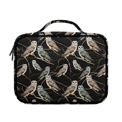 Night Owl Pattern Print Briefcase Bible Bag
