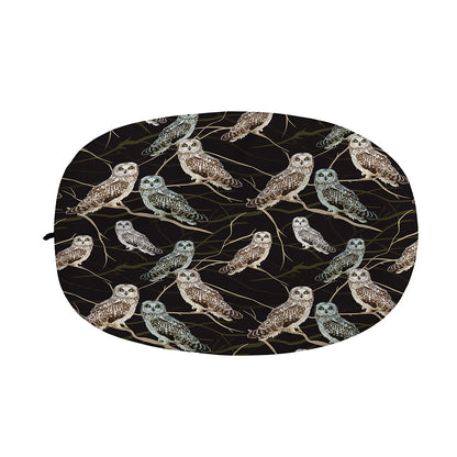Night Owl Pattern Print Car Side Mirror Covers