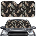Night Owl Pattern Print Car Windshield Sun Shade