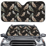 Night Owl Pattern Print Car Windshield Sun Shade