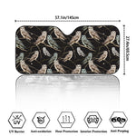 Night Owl Pattern Print Car Windshield Sun Shade