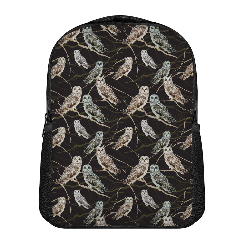Night Owl Pattern Print Casual Backpack