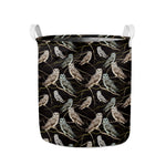 Night Owl Pattern Print Collapsible Laundry Basket