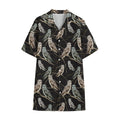 Night Owl Pattern Print Cotton Hawaiian Shirt