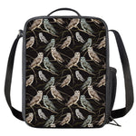 Night Owl Pattern Print Crossbody Lunch Bag