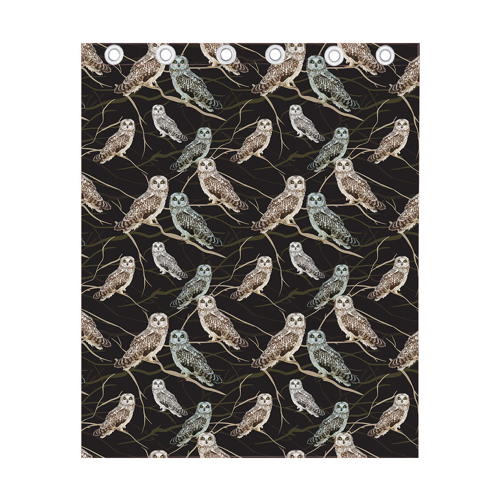 Night Owl Pattern Print Curtain
