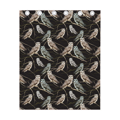 Night Owl Pattern Print Curtain