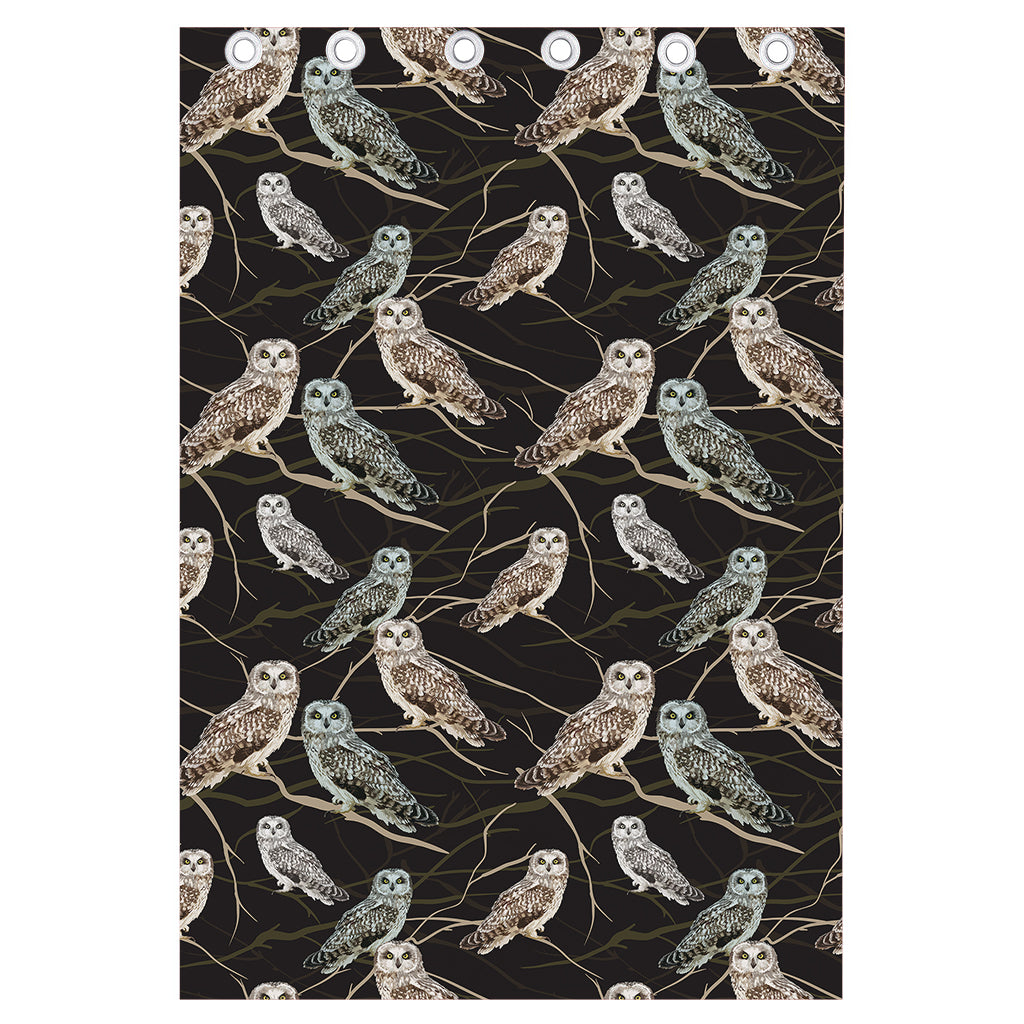 Night Owl Pattern Print Curtain