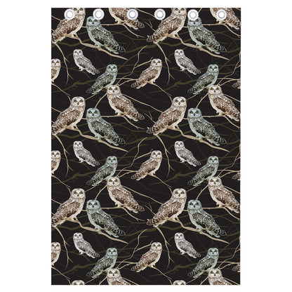 Night Owl Pattern Print Curtain