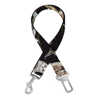 Night Owl Pattern Print Dog Seat Belt