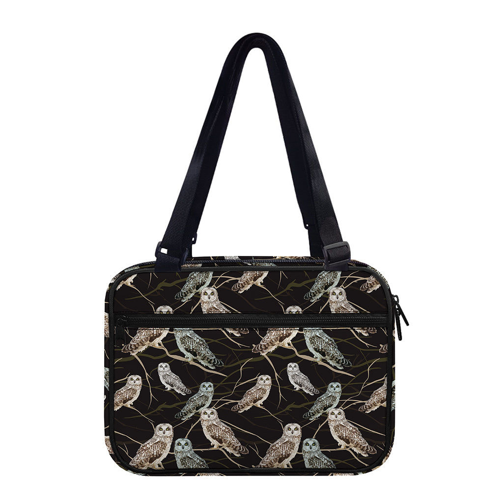 Night Owl Pattern Print Double Strap Bible Bag
