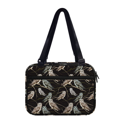 Night Owl Pattern Print Double Strap Bible Bag