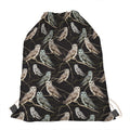 Night Owl Pattern Print Drawstring Bag