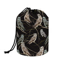 Night Owl Pattern Print Drawstring Makeup Bag