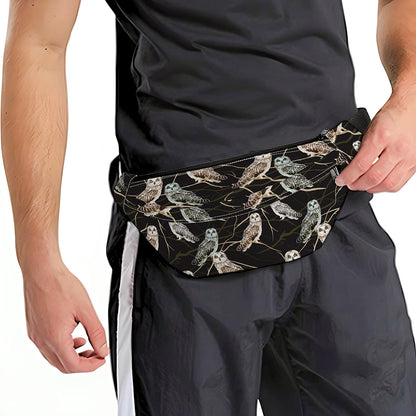 Night Owl Pattern Print Fanny Pack