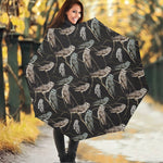 Night Owl Pattern Print Foldable Umbrella