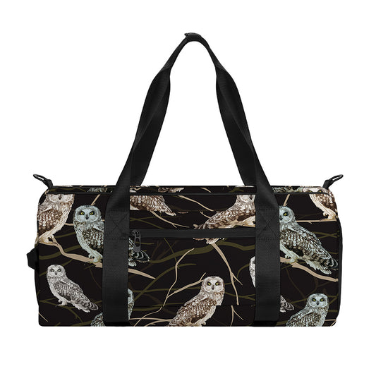 Night Owl Pattern Print Gym Bag
