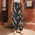 Night Owl Pattern Print Harem Pants