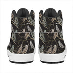 Night Owl Pattern Print High Top Leather Sneakers
