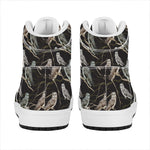 Night Owl Pattern Print High Top Leather Sneakers
