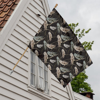 Night Owl Pattern Print House Flag