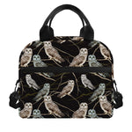 Night Owl Pattern Print Insulated Lunch Bag