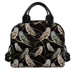 Night Owl Pattern Print Insulated Lunch Bag