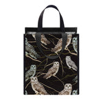 Night Owl Pattern Print Insulated Lunch Tote