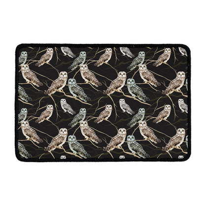 Night Owl Pattern Print Kitchen Mat