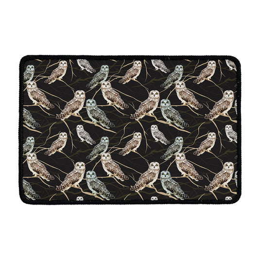 Night Owl Pattern Print Kitchen Mat