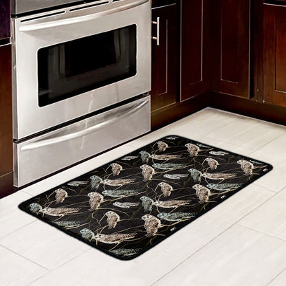 Night Owl Pattern Print Kitchen Mat