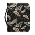 Night Owl Pattern Print Leather Bible Cover