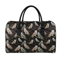 Night Owl Pattern Print Leather Duffel Bag