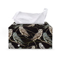 Night Owl Pattern Print Leather Tissue Box Cover