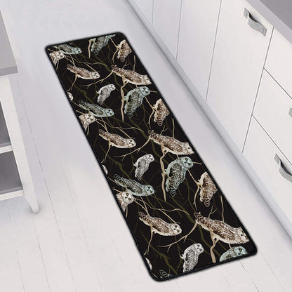 Night Owl Pattern Print Long Kitchen Mat