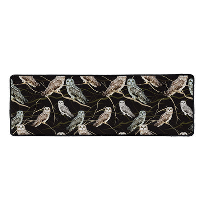 Night Owl Pattern Print Long Kitchen Mat