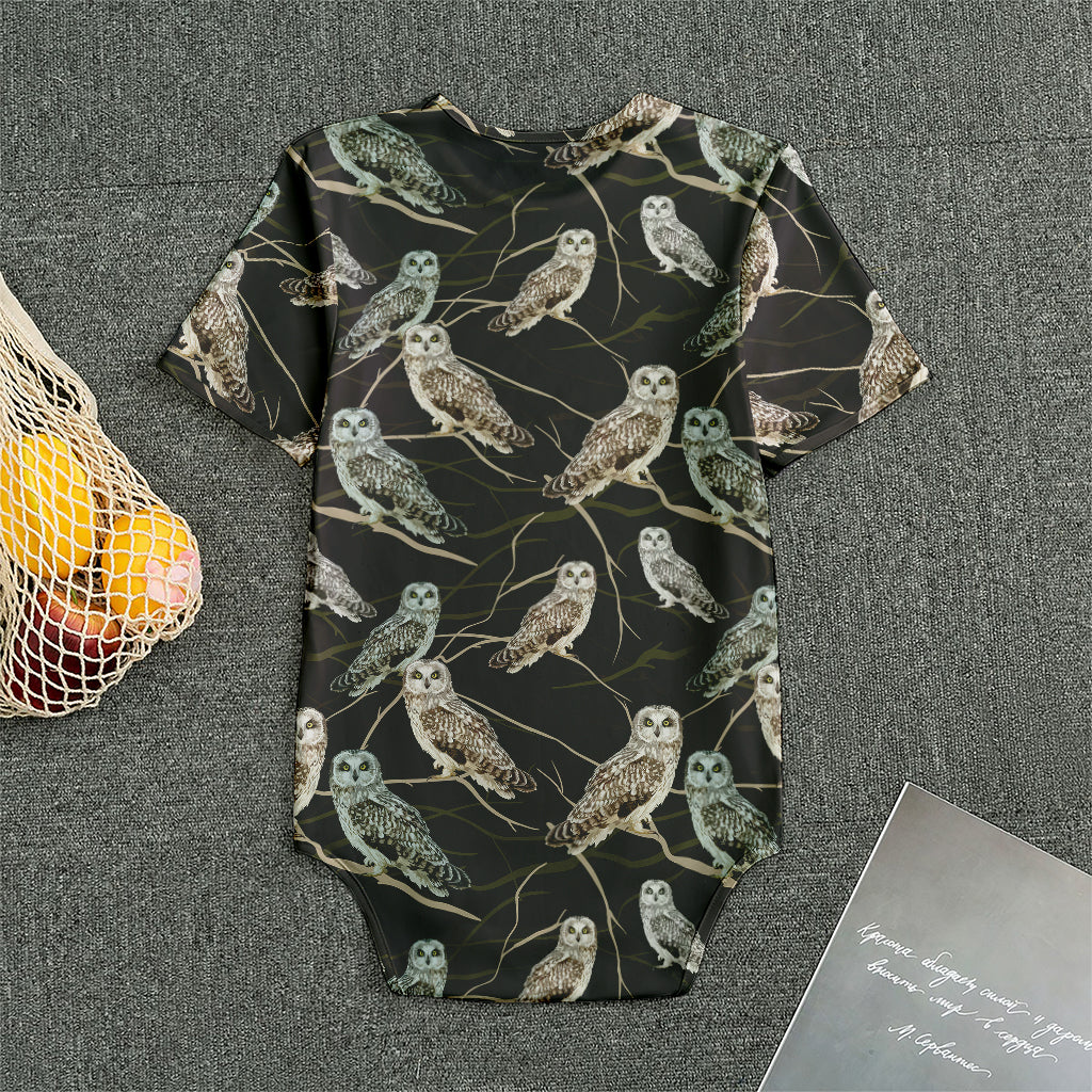 Night Owl Pattern Print Men's Bodysuit
