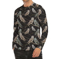 Night Owl Pattern Print Men's Long Sleeve Rash Guard