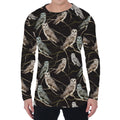 Night Owl Pattern Print Men's Long Sleeve T-Shirt