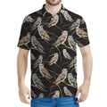 Night Owl Pattern Print Men's Polo Shirt