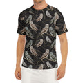 Night Owl Pattern Print Men's Short Sleeve Rash Guard