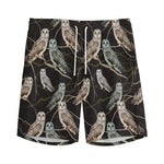 Night Owl Pattern Print Men's Sports Shorts