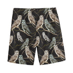 Night Owl Pattern Print Men's Sports Shorts