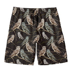 Night Owl Pattern Print Men's Swim Trunks